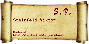 Steinfeld Viktor névjegykártya